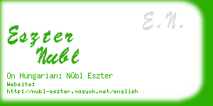 eszter nubl business card